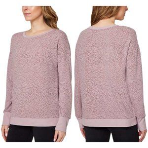 Mondetta Leopard Pullover Printed Sweatshirt Lightweight Top Lilac Pink SML NWT